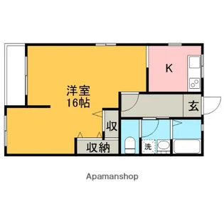 泉が丘地神コーポ【303号室】の間取り