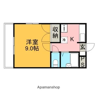 KDハイツ峰B棟【107号室】の間取り