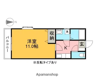 ビレッジオガワ【206号室】の間取り