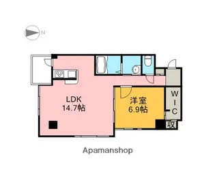 グランドアクア【505号室】の間取り