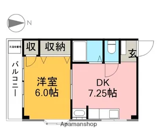 岡本ハイツ【2階】の間取り