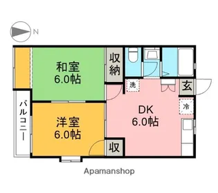 Tハウス【201号室】の間取り