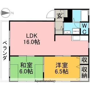 T・グランハウス【202号室】の間取り