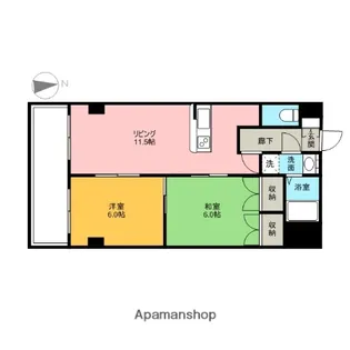 TWINVILLA A館【402号室】の間取り