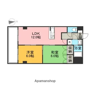 TWINVILLA A館【702号室】の間取り
