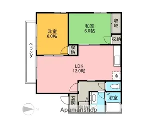 光陽ハイツB【1階】の間取り