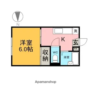 コーポマロニエ(ミネマチ)【A103号室】の間取り