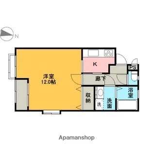 ハイツSE A棟【201号室】の間取り