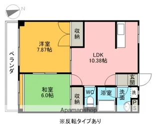 グリーンハイツ三澤PART6 B【302号室】の間取り