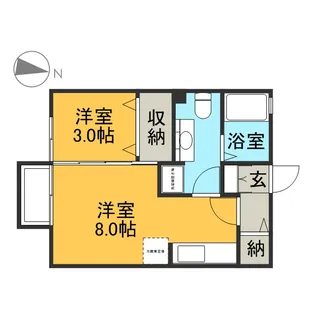 シャルマン【202号室】の間取り