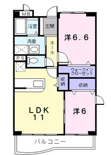 インターパークヒルズ【2階】の間取り