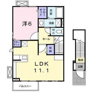 アルメリーナ B【2階】の間取り