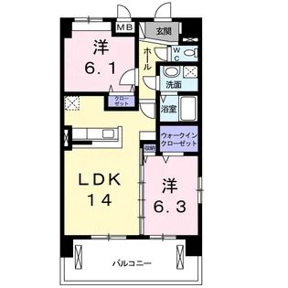 MTクリアネス【3階】の間取り