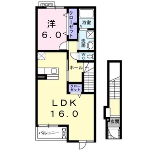 アザレア 壱番館【2階】の間取り