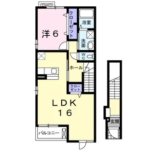 アザレア 壱番館【2階】の間取り