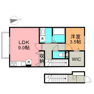 ジュンクレスト【2階】の間取り