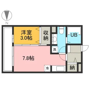 マインシュロス一条【102号室】の間取り