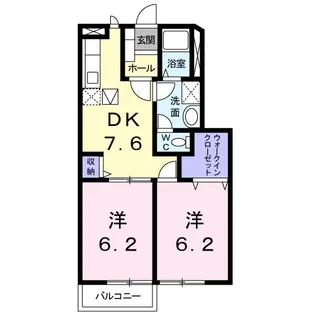 エスポワール壱番館【1階】の間取り