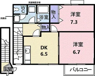 フトゥールムⅠ【2階】の間取り