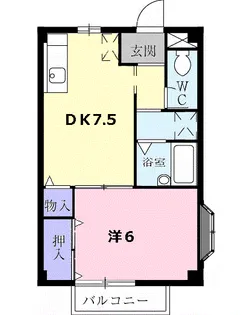 エリール関【2階】の間取り