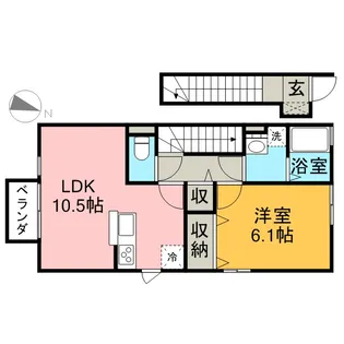 レモングラス釜井 Ⅱ【2階】の間取り