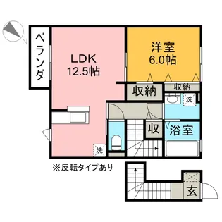 フォーゲルテラス グリューン Ⅴ【2階】の間取り