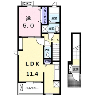 ビオーラ美里【2階】の間取り