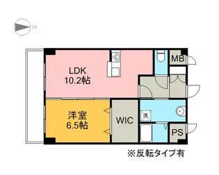 CREA元今泉【6階】の間取り