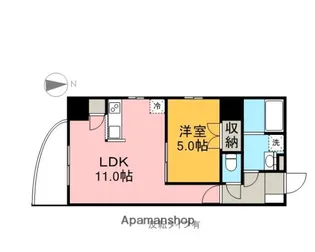 エソール駅前通り【803号室】の間取り
