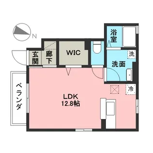 モダンコート・ウエルネス【1階】の間取り