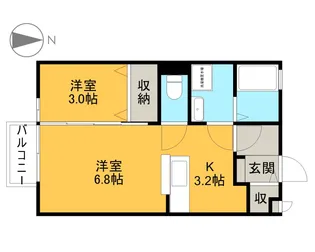 エスポワール海都 D【106号室】の間取り