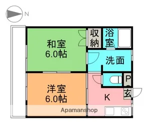 コーポ・ミレニアムB【105号室】の間取り