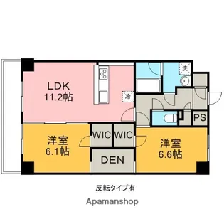 サンライズ宇都宮【1002号室】の間取り