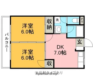 くらしまマンション2【206号室】の間取り