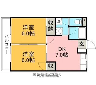 くらしまマンション2【203号室】の間取り