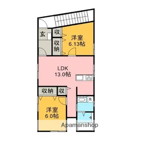 コーポアルタⅡ【201号室】の間取り