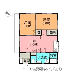 コーポワタナベD【201号室】の間取り