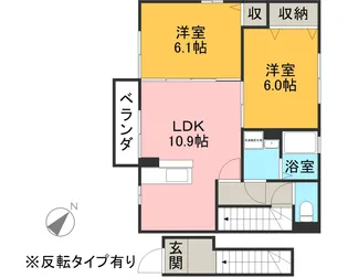 コトー・ルシエル A【2階】の間取り