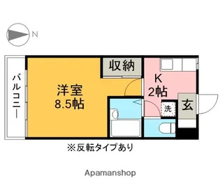 金川ハイム【202号室】の間取り