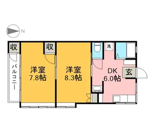 ITOPIA YANASE【201号室】の間取り