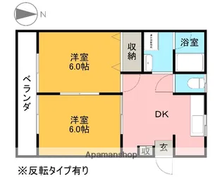 ベルビュー3【102号室】の間取り
