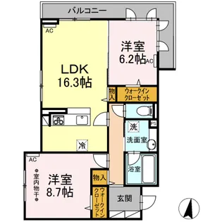 カーサ アンビシオン【2階】の間取り