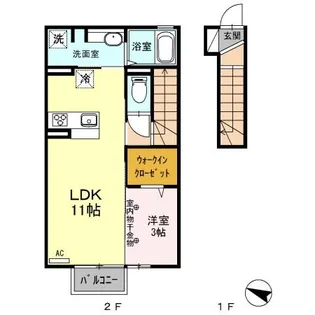 シェーナ【205号室】の間取り