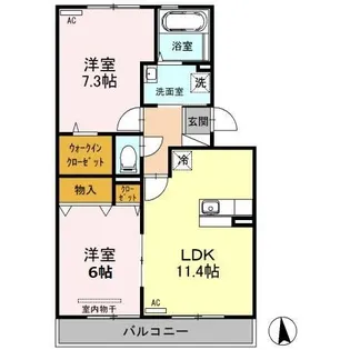エクセルコート F【3階】の間取り