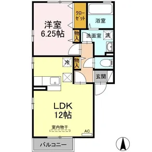 ボナールスクエア B【1階】の間取り