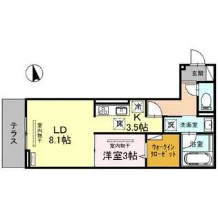 DーNOIR【1階】の間取り