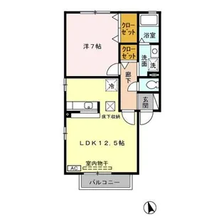 メゾン・ド・クレール C【1階】の間取り