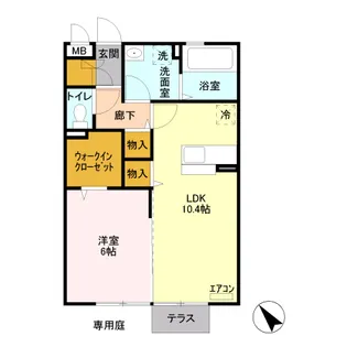 コネサンス【1階】の間取り