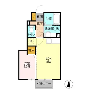シャルムコート桜【1階】の間取り