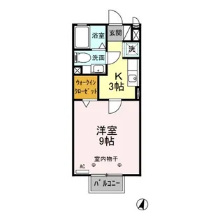 ソレアードA【2階】の間取り